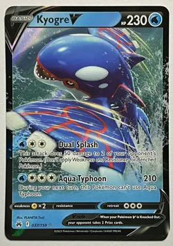 Kyogre 037/159 (NM) Ultra Rare Sword & Shield: Crown Zenith 2023 Pokemon TCG - Image 1