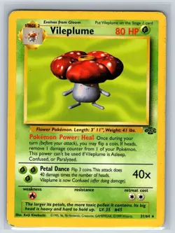 Vileplume 31/64 Rare Jungle Pokemon Unlimited Moderately Played - Image 1