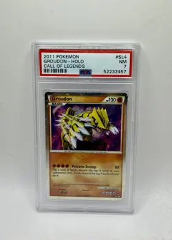 2011 Pokemon Groudon Shiny Holo Rare #SL4 Call of Legends PSA 7 NM - Image 1