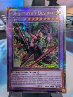 YuGiOh! Fiendsmith's Desirae RA04-EN056 Quarter Century Rare 1st Ed - Image 1