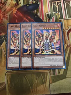 3X Lava Golem - SDSH-EN013 Common 1st Ed NM Yugioh - Image 1