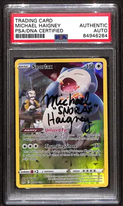 PSA Michael Haigney Snorlax TG10/TG30 Swsh11: Lost Origin Trainer Gallery Holo - Image 1