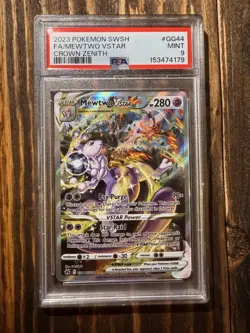 Pokemon 2023 Crown Zenith Galarian Gallery Mewtwo VSTAR GG44 PSA 9 - Image 1