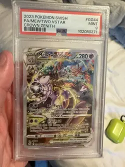 Mewtwo VSTAR GG44/GG70 SWSH: Crown Zenith: Galarian Gallery Holo PSA 9 - Image 1