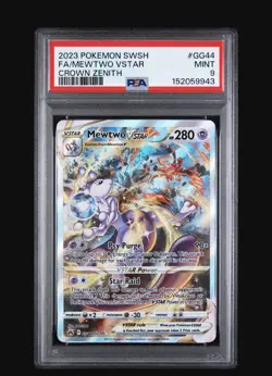 2023 Pokemon SWSH FA/MewTwo VSTAR Crown Zenith #GG44 PSA 9 MINT - Image 1