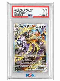 Pokemon Mewtwo VSTAR GG44/GG70 Crown Zenith Galarian Gallery PSA 9 - Image 1