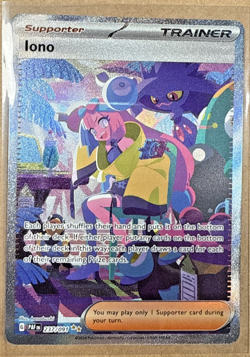 Iono Pokemon TCG Paldean Fates Holo Special Illustration Rare Card 237/091 - Image 1
