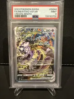 Mewtwo VSTAR #GG44 2023 Crown Zenith Pokemon TCG - PSA 9 - Image 1