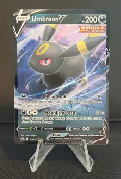 Pokemon: Black Star Promo - Umbreon V SWSH203 - Miscut Corner Error Card - Image 1