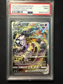 Mewtwo VSTAR GG44/GG70 SWSH: Crown Zenith: Galarian Gallery Holo PSA 9 - Image 1