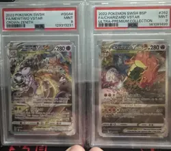 Mewtwo PSA 9 Charizard PSA 9 VStar Crown Zenith Set. - Image 1