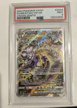Pokemon Mewtwo VSTAR TCG Card GG44/GG70 Crown Zenith PSA 9 Gem Mint - Image 3