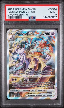 2023 Pokemon Crown Zenith - Mewtwo VStar No. GG44 PSA 9 - Image 1