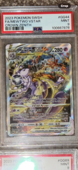 Mewtwo Vstar GG44/GG70 PSA 9 Sword Shield Crown Zenith Pokemon Card Game - Image 1