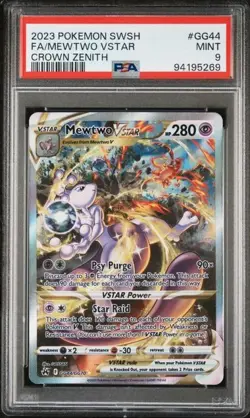 Mewtwo VSTAR GG44/GG70 Pokemon TCG Crown Zenith - PSA 9 MINT - Image 1