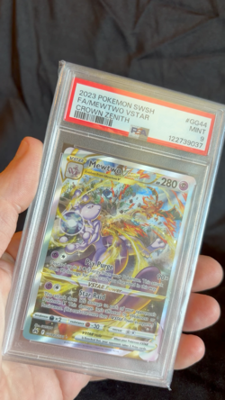 2023 Mewtwo VSTAR GG44/GG70 SWSH: Crown Zenith Full Art PSA 9 - Image 2