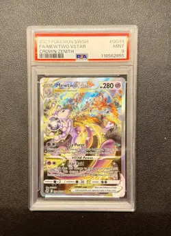 Mewtwo VSTAR GG44/GG70 2023 Crown Zenith Galarian Gallery Ultra Rare PSA 9 Holo - Image 5