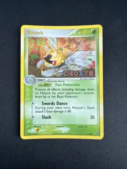 Pokemon TCG Ninjask 13/107 Deoxys Reverse Holo Stamped NM - Image 1