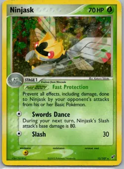 Ninjask Deoxys 13/107 Near Mint NM Cosmos Holo Rare - Image 1