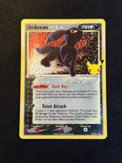 Pokemon TCG Umbreon Gold Star 17/17 Celebrations Classic Collection Holo MINT NM - Image 1