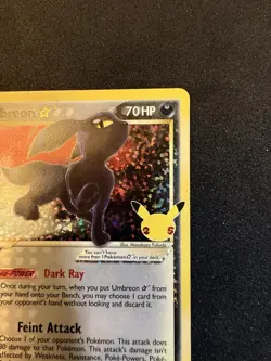 Pokemon TCG Umbreon Gold Star 17/17 Celebrations Classic Collection Holo MINT NM - Image 4