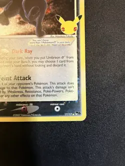 Pokemon TCG Umbreon Gold Star 17/17 Celebrations Classic Collection Holo MINT NM - Image 5