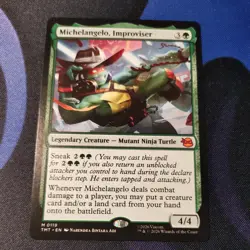 Michelangelo, Improviser 0119 TMNT Magic: The Gathering NM - Image 1