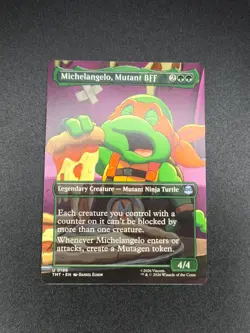 Michelangelo, Mutant BFF (Borderless) 0198 Teenage Mutant Ninja Turtles MTG NM - Image 1