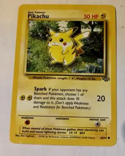 Pokemon TCG Pikachu Jungle Card 60/64 Unlimited Common - Image 1