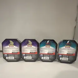 Lot of 4 Pokemon TCG Triple Whammy Tins - 2 Tyranitar + 2 Darkrai - Factory S - Image 2