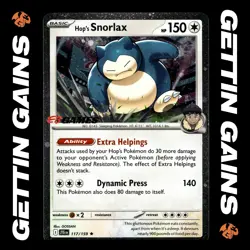 Hop's Snorlax - 117/159 - EB Games Stamp - Pokemon Card - NM/M - Image 1