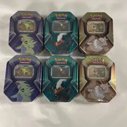 Pokemon TCG Triple Whammy Tins Lot of 6 Tyranitar Darkrai Slaking NEW SEALED - Image 1