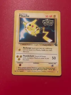 Pokemon Pikachu TCG Blackstar Promo Card 4 First Movie MP - Image 1