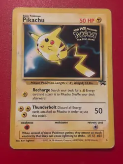 Pokemon Pikachu TCG Blackstar Promo Card 4 First Movie MP - Image 2