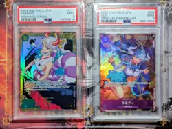 One Piece Card Game PSA 9 Ulti & Yamato - 2 Card Lot Japanese OP-01 - Image 1