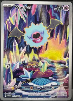 2025 Pokemon White Flare Woobat Illustration Rare #119/086 - Image 1