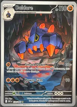 2025 Pokemon White Flare Boldore Illustration Rare #128/086 - Image 1