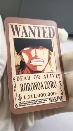 Zoro One Piece Wanted Set ACG Holo Anime Card Dead or Alive - Image 2