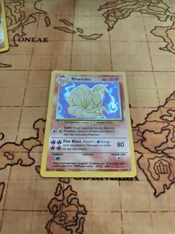 Ninetales 12/102 Base Set Unlimited Holo - Moderately Played MP/HP - Image 2