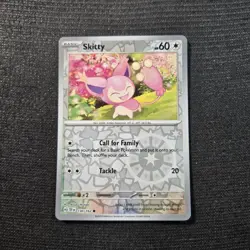 Pokemon TCG Temporal Forces Skitty Reverse Holo Card 130/162 - Image 1