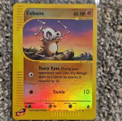 Pokemon TCG Cubone 072/147 Aquapolis Reverse Holo English NM/NM- - Image 1
