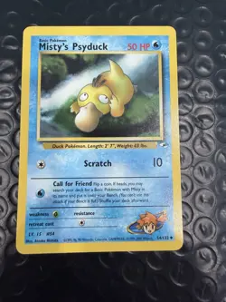 Misty's Psyduck 54/132 Gym Heroes Pokemon NM Unlimited - Image 1