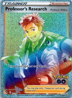 Holo Foil Professor's Research (Secret) 084/078 Secret Rare Pokemon GO - Image 1