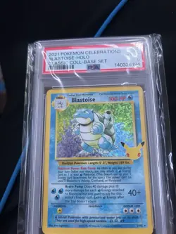 Pokemon Blastoise 2/102 Celebrations Classic Collection Holo PSA 9 Graded 2021 - Image 1