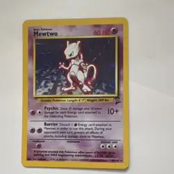 Mewtwo 10/102 Base Set Holo Rare English 60 HP Basic Ken Sugimori - Image 3