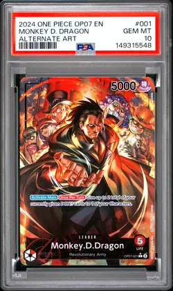2024 ONE PIECE OP07-500 YEARS IN THE FUTURE #001 MONKEY D. DRAGON PSA 10 - Image 1