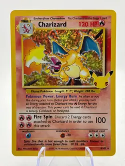 Pokemon TCG Celebrations - Charizard 4/102 Rare Holo 25th Anniversary NM - Image 1