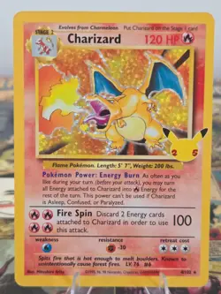Charizard 4/102 Holo Celebrations 25th Anniversary NM Pokemon TCG - Image 1