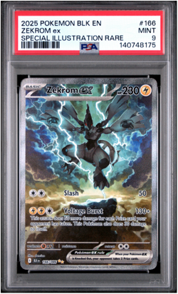 2025 Pokemon Black Bolt Zekrom ex SIR #166/086 PSA 9 Special Illustration Rare - Image 1