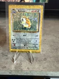 Pokemon TCG Raticate Base Set Card 40/102 Shiny Rare Vintage Pokemon Card - Image 1